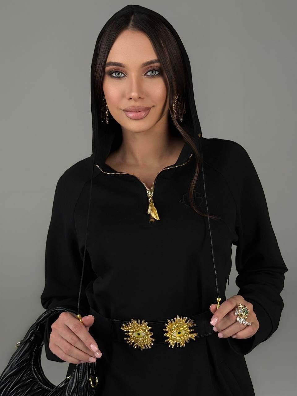 трикотажное платье,модное платье,черное платье миди,платье стильное,платье