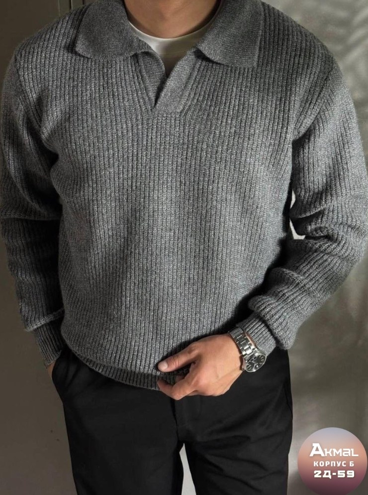 повседневный джемпер,мужской джемпер,мужская мода,свитер с воротником,мужской свитер