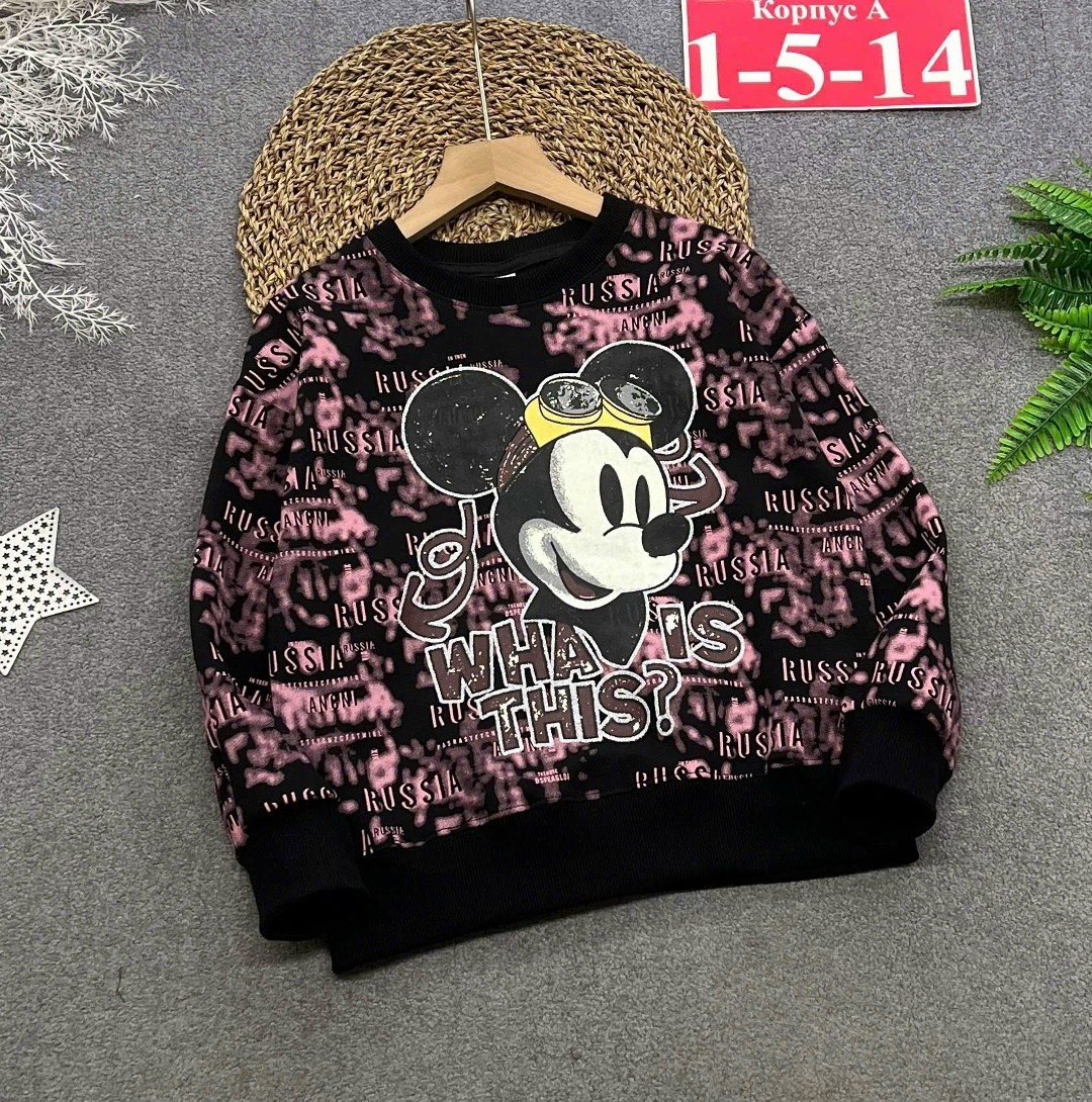 детская кофта,кофта свитшот для девочек,свитшот для девочки минни,детский свитшот кофта,свитшот женская