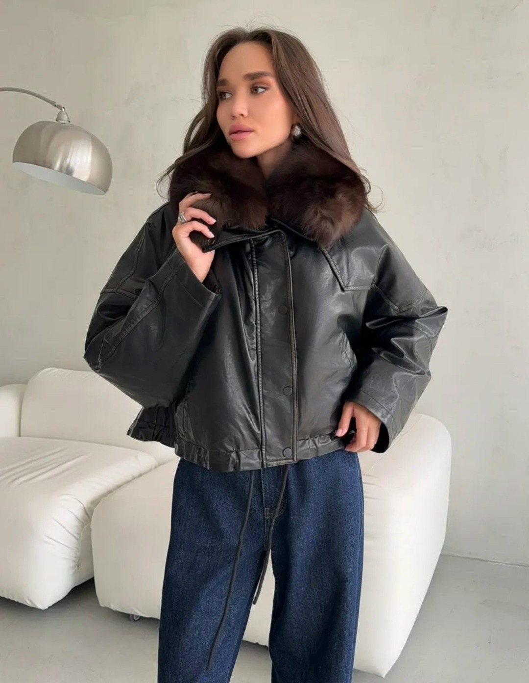 женская зимняя кожаная куртка,женский кожаный пуховик,кожаная куртка,зимняя кожаная куртка,куртка из кожи с мехом