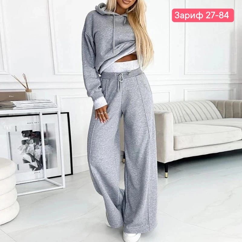 костюм с широкими штанами,женский костюм на флисе,костюм женский,костюм спортивные женские костюмы,костюм трикотажный с широкими штанами