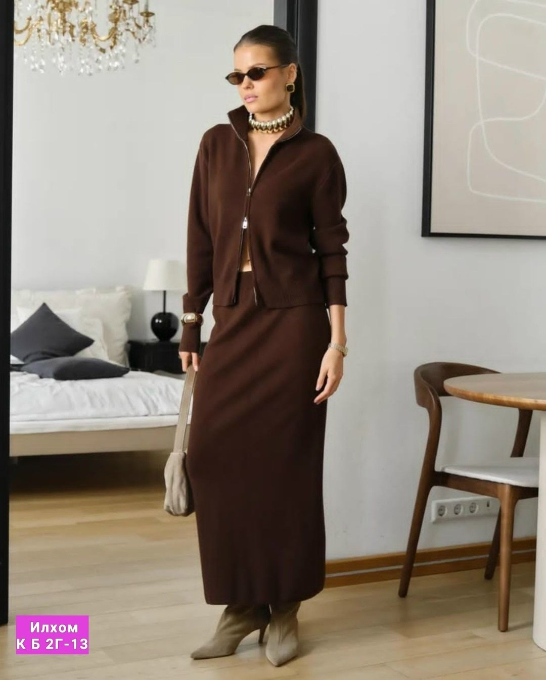 трикотажный костюм,юбка из пряжи с кашемиром 170/42/серый меланж,юбка из пряжи с кашемиром,костюм с юбкой,женский костюм