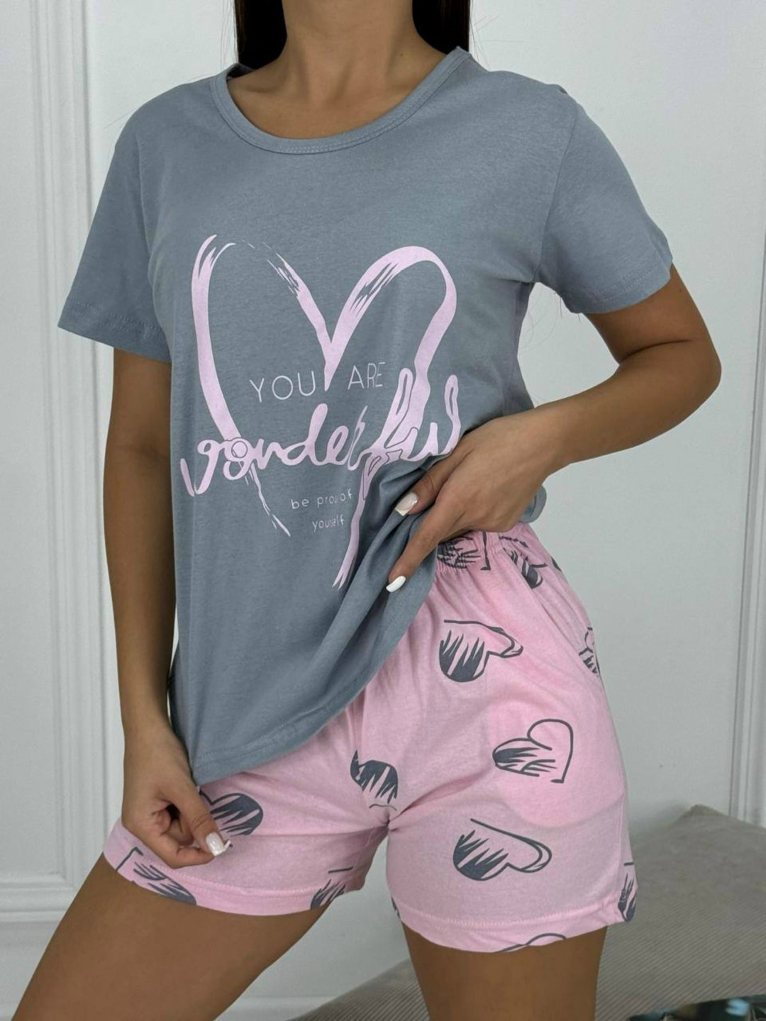 женская пижама с шортами,пижама женская с шортами домашняя одежда костюм,пижама женская с шортами и футболкой,пижама женская,пижамы женски