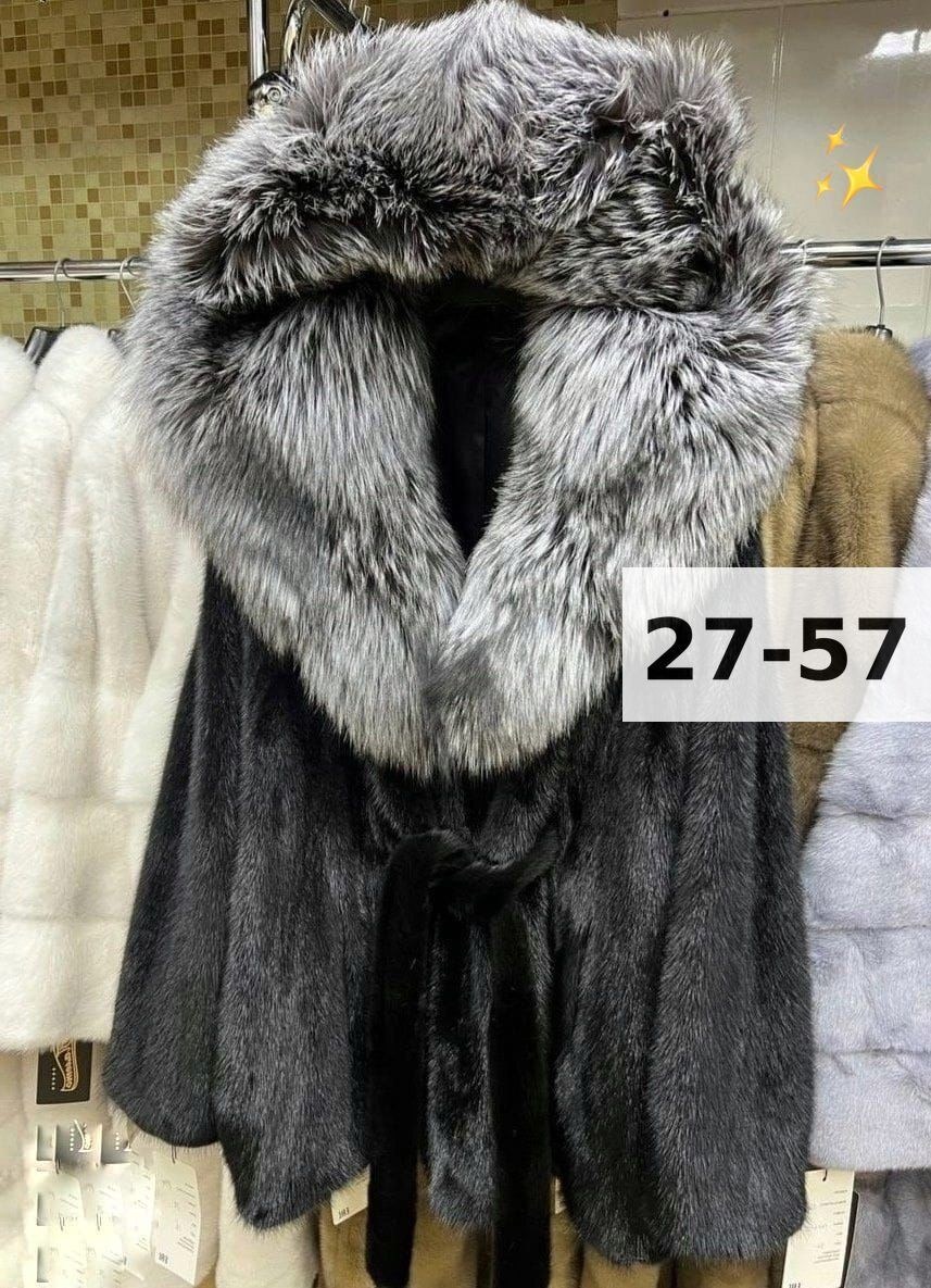 шубка из меха европейской норки с капюшоном из меха чернобурки,норковая шуба с капюшоном из чернобурки,шуба норковая с капюшоном из чернобурки "летучка",шубка из меха европейской норки с капюшоном,шуб