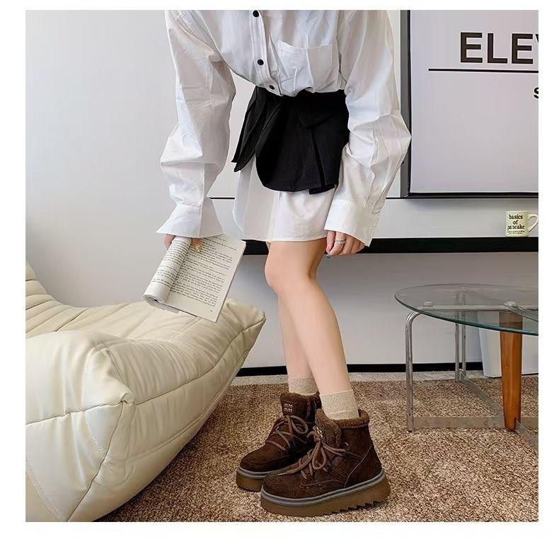 женские зимние ботинки из коровьей замши на платформе,зимняя женская  из коровьей замши,модные повседневные зимние ботинки 2025,зимняя женская ,новые утепленные и теплые женские зимние ботин