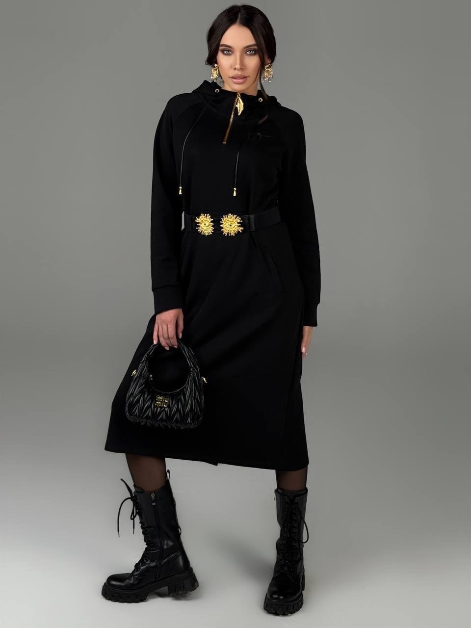 трикотажное платье,модное платье,черное платье миди,платье стильное,платье