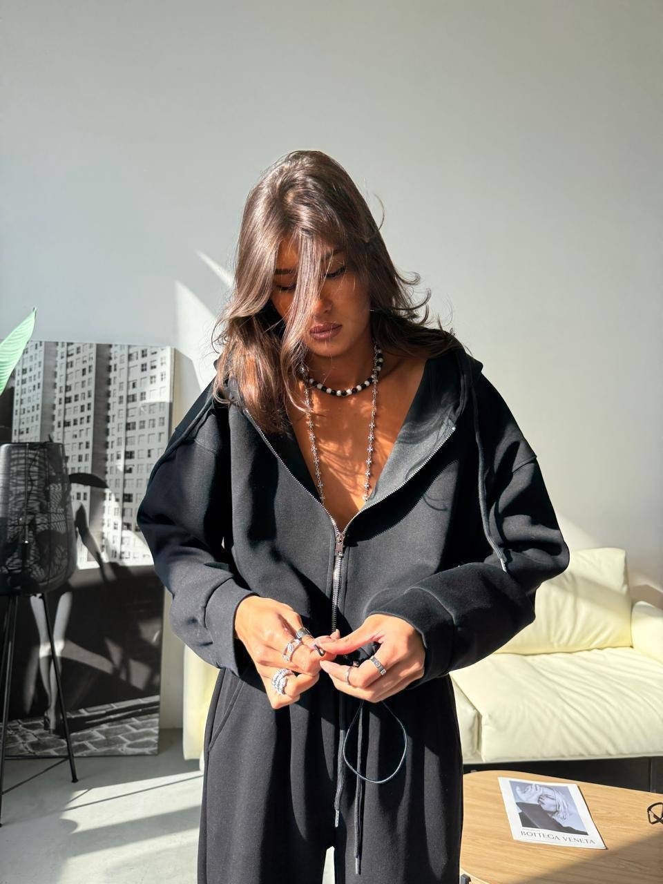 спортивный костюм женский,спортивный костюм,костюм голубой,женский костюм на флисе,костюм с капюшоном и брюками erdalis