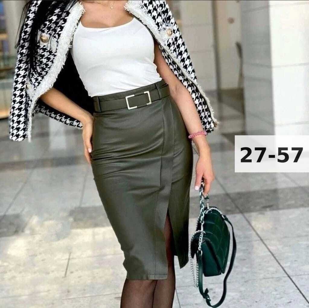 юбка из экокожи,юбка эко кожа,юбка женская кожаная,кожаная юбка,кожаный костюм с юбкой