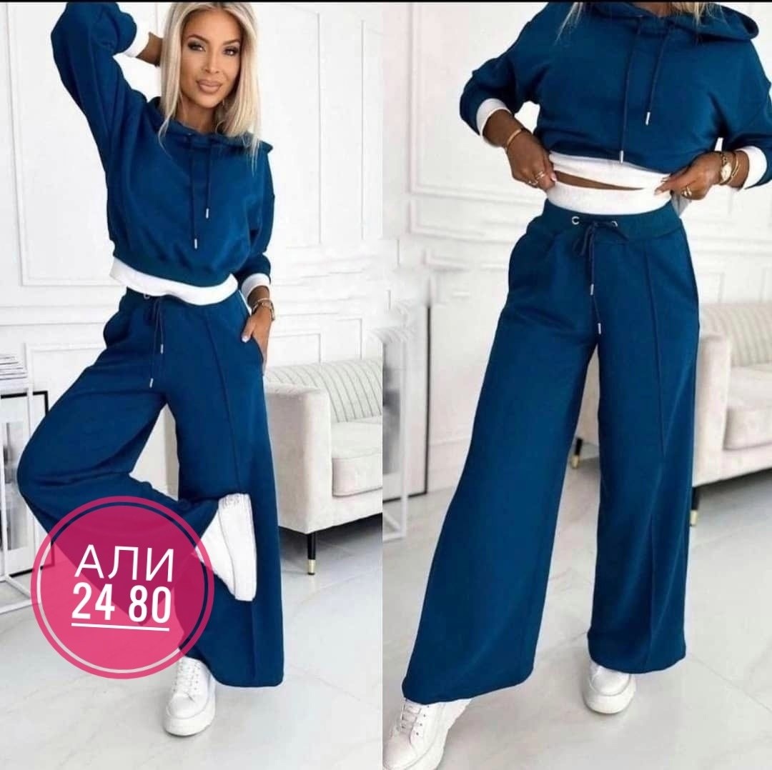 костюм с широкими штанами,брючный костюм в спортивном стиле,костюм женский на флисе,костюм спортивные женские костюмы,костюм с брюками