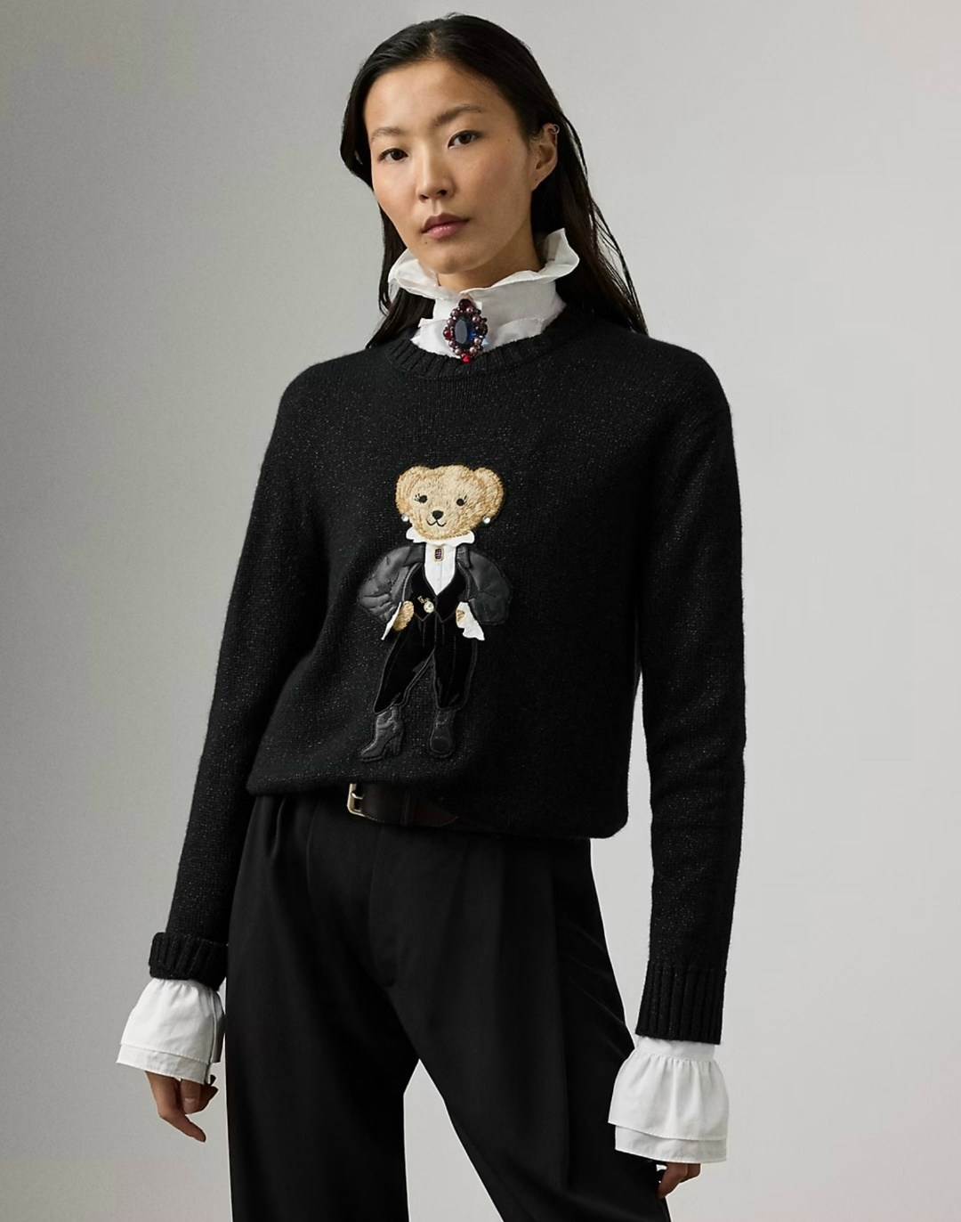 свитер polo ralph lauren,джемпер ральф лорен женский с медведем,polo ralph lauren bear свитер женский,хлопковый свитер polo ralph lauren,свитер polo bear из хлопка с интарсией ralph lauren