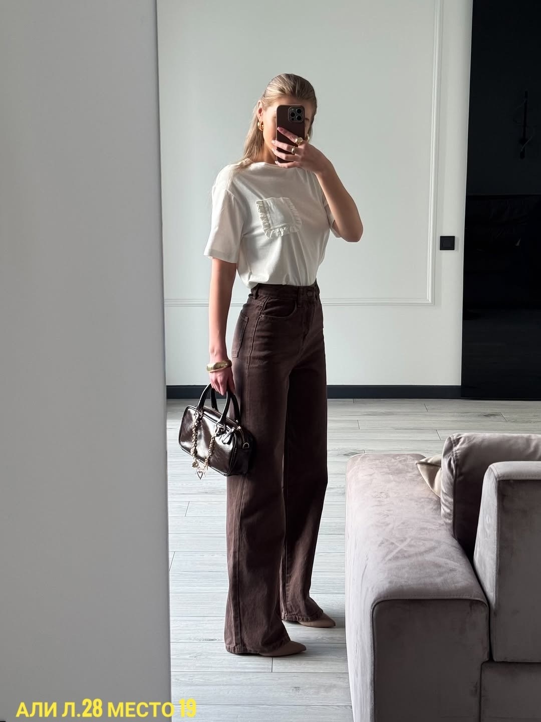 джинсы коричневые широкие с высокой посадкой y2k багги emporiov,мода стиль,модные наряды