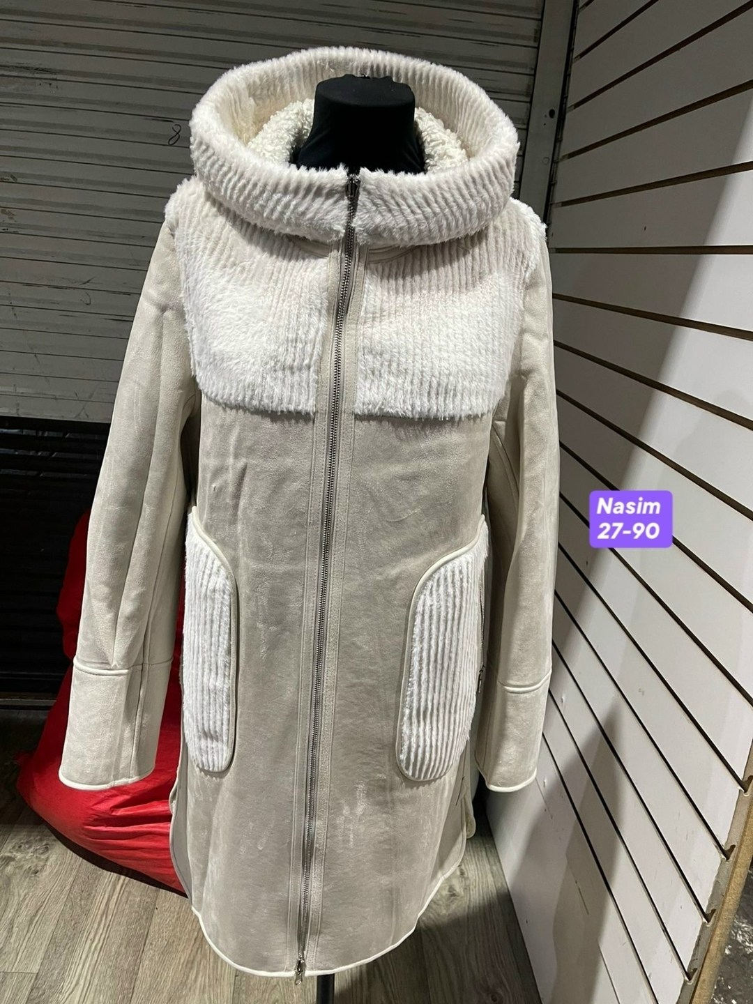 зимняя дубленка двухсторонняя almita 271842965,дубленка женская,зимняя дубленка двухсторонняя almita,стильное пальто,комбинированное пальто