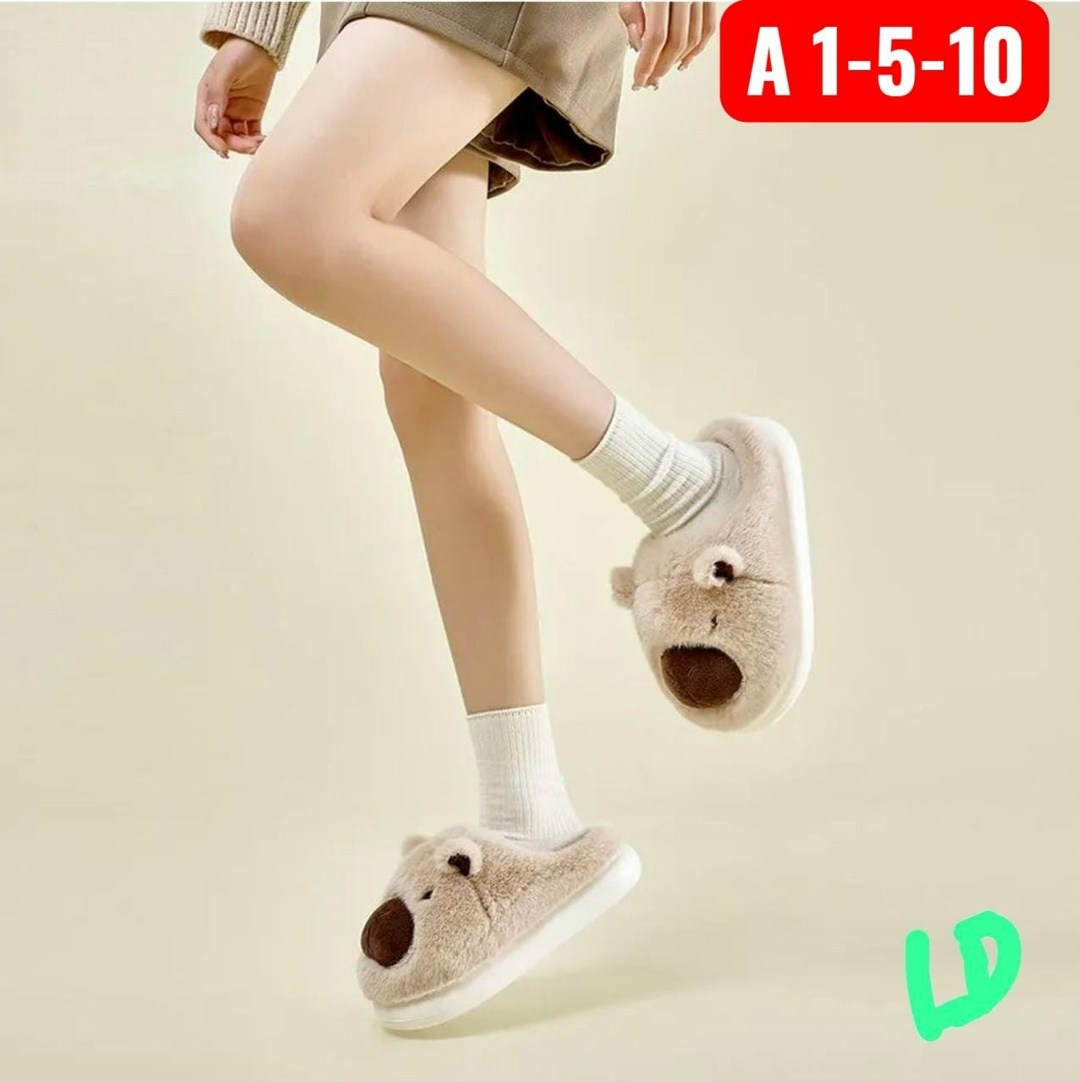 тапочки домашние плюшевые,плюшевые тапочки,домашние тапочки,плюшевые тапочки с капибарой,пушистые домашние тапочки