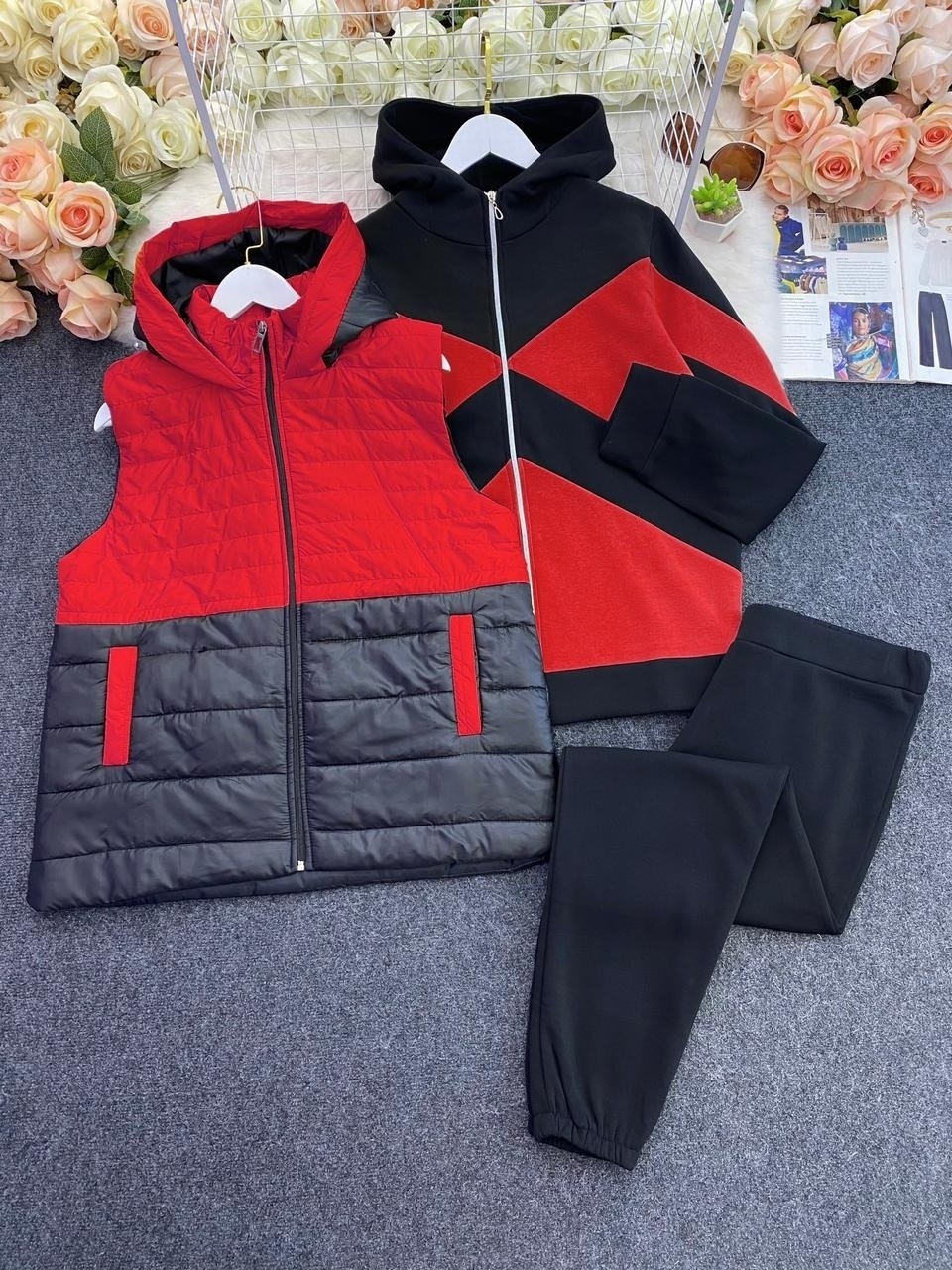 женский спортивный костюм больших размеров,костюм женский тройка,жилетка на синтепоне,cпортивный костюм больших размеров,жилетка демисезонная