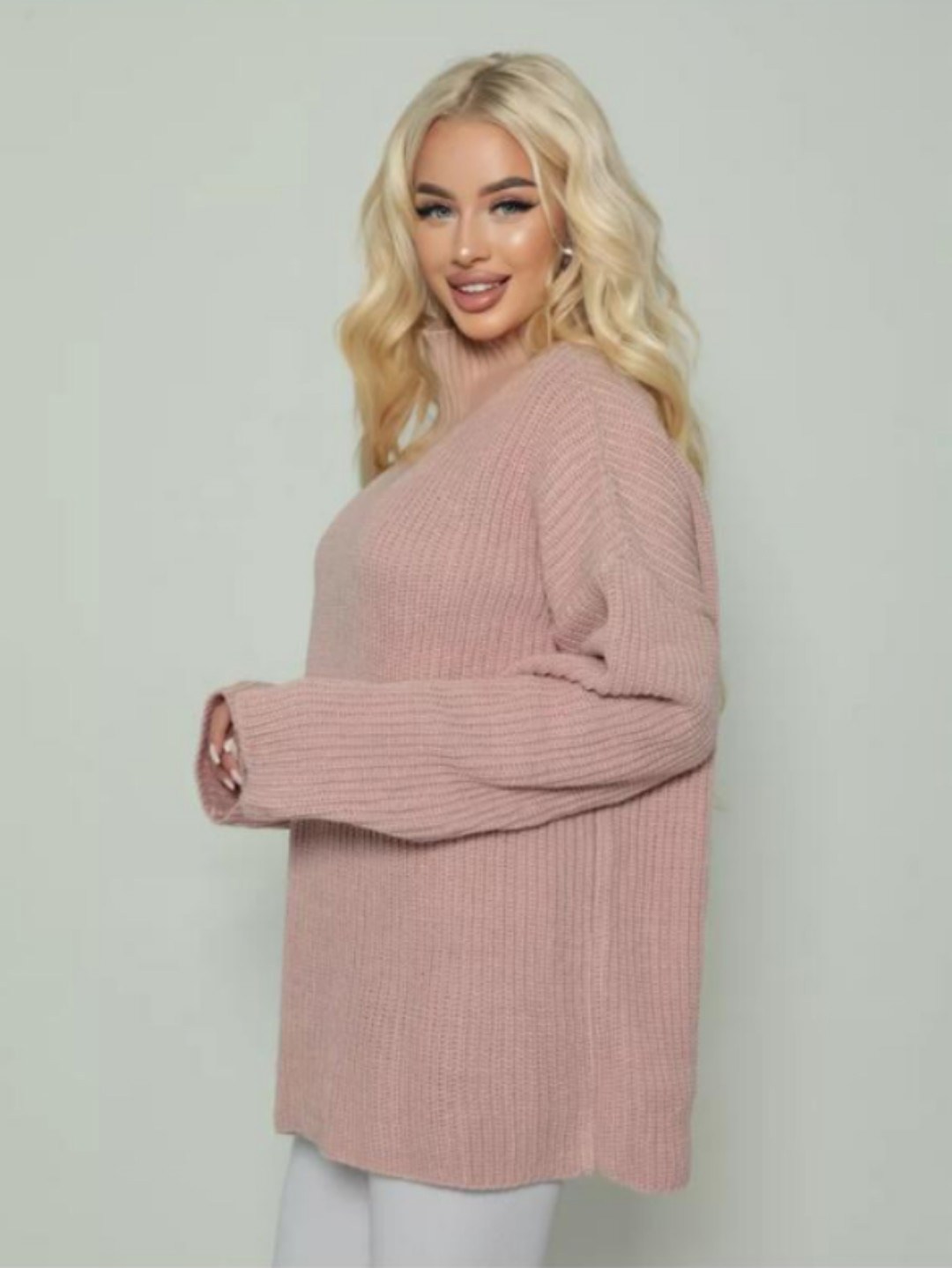 женский свитер оверсайз с высоким горлом happyfox,свитер оверсайз oversize вязаный с горлом удлиненный zhukova care 46802187,свитер оверсайз oversize вязаный с горлом удлиненный zhukova care,теплый бе