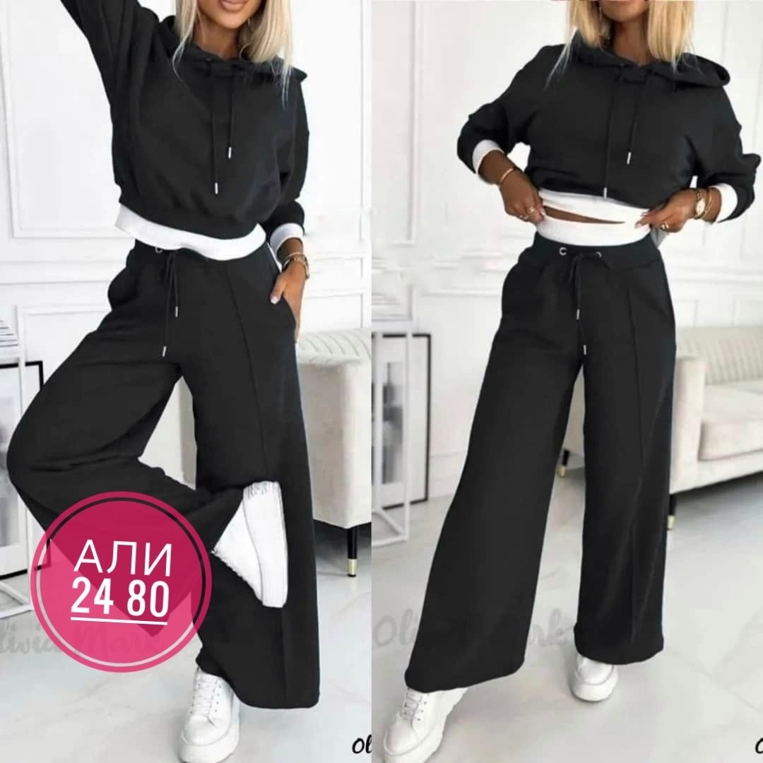 костюм с широкими штанами,брючный костюм в спортивном стиле,костюм женский на флисе,костюм спортивные женские костюмы,костюм с брюками