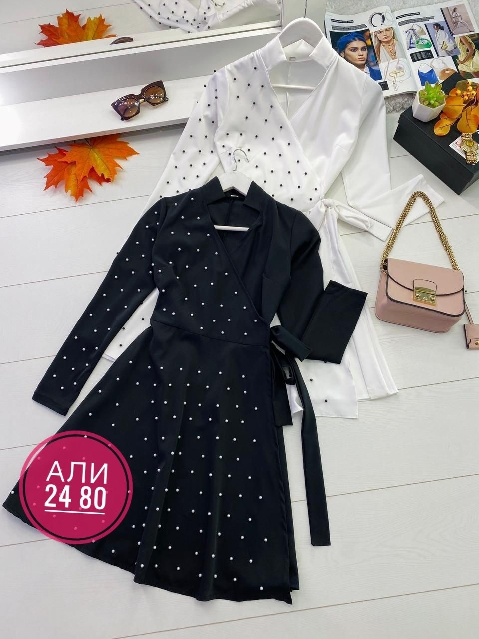 женское платье в горошек,платье,платье женское,платье с запахом,платья