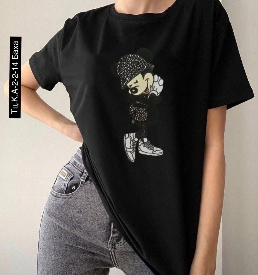 футболка женская,футболки женские модные,футболка с микимаусом женская,женские футболки с принтом,женская футболка белая