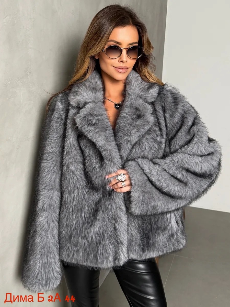 шуба короткая серая экомех yana furs,шуба искусственная,шубка,шуба,женская шуба