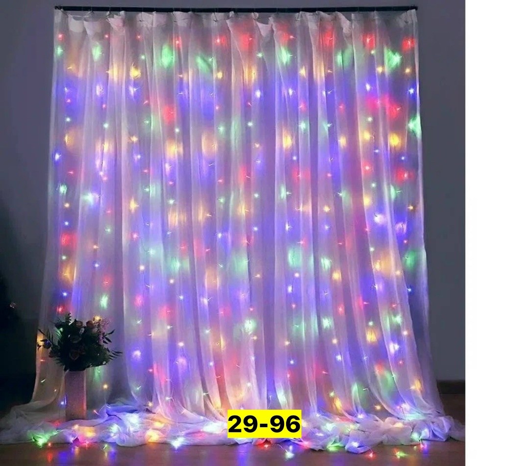 гирлянда штора "светодиодный дождь" 3*3м мультиколор,гирлянда штора "светодиодный дождь" 2*2м мультиколор,гирлянда штора,гирлянда штора "светодиодный дождь" мульти,светодиодная гирлянда-штора "цветная