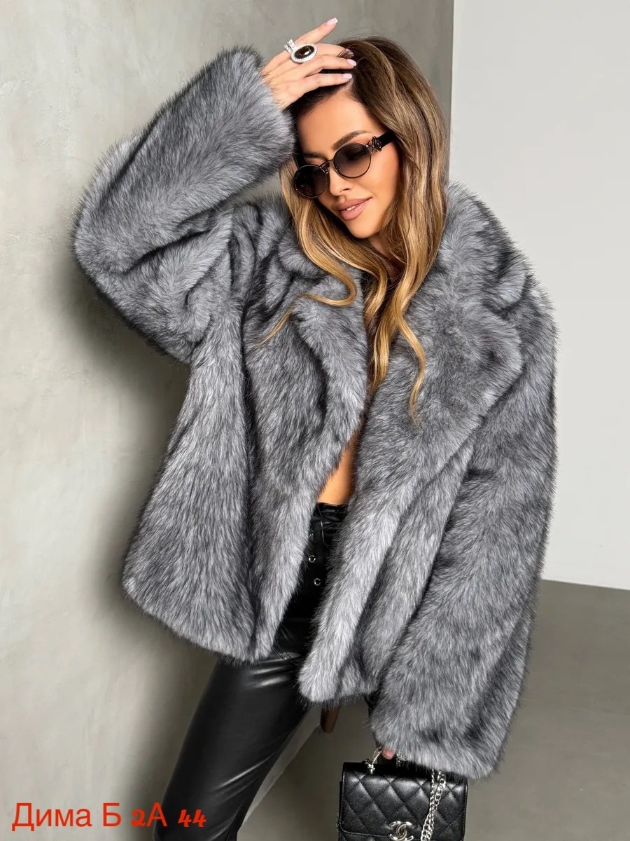 шуба короткая серая экомех yana furs,шуба искусственная,шубка,шуба,женская шуба