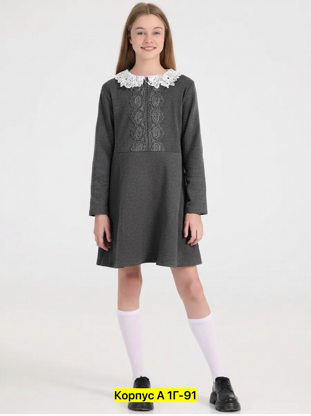 платье школьное серое,платье для девочки школьное,школьное платье,школьное серое платье для девочки,серое школьное платье mooriposh модель 0169