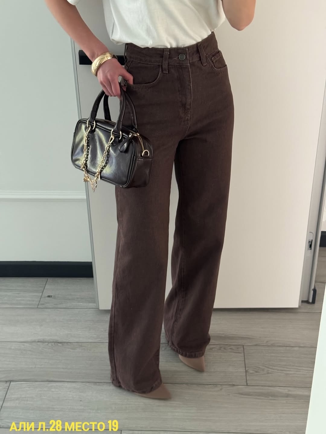 джинсы коричневые широкие с высокой посадкой y2k багги emporiov,мода стиль,модные наряды