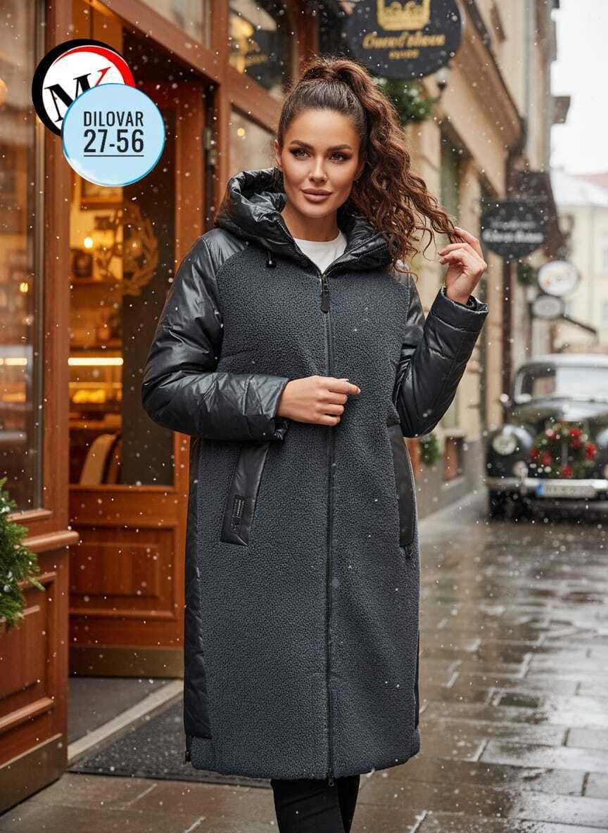 пальто комбинированное,куртка женская,куртка удлиненная,зимнее полупальто,пальто женские