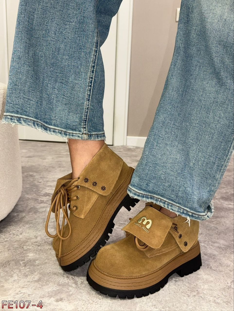 ,женские ботинки,ботинки miu miu,ботинки замшевые женские miu miu,ботинки miu miu зимние шоколадные