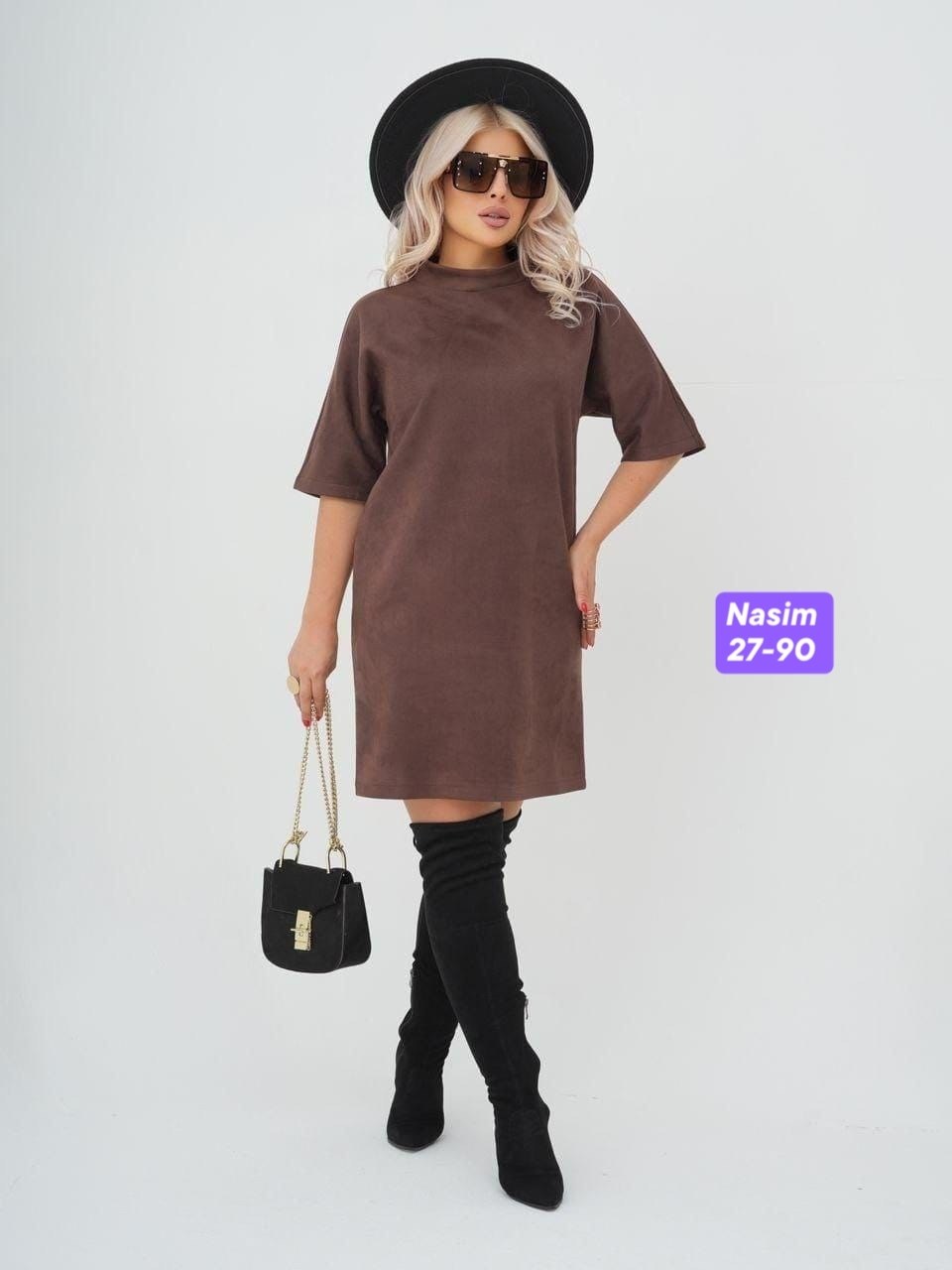 платье из замши,платье женская,платье из искусственной замши,платье средней длины, платье