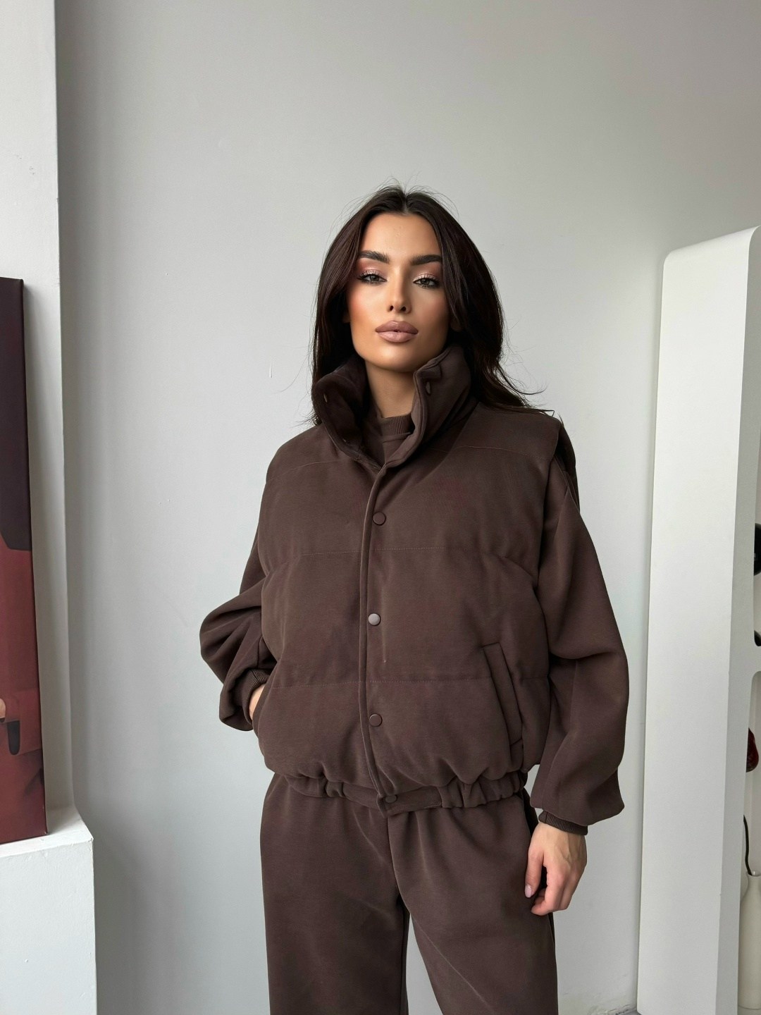 куртка бомбер драповый укороченная на молнии утепленная dainovski 305113704,костюм тройка женский,женский костюм,спортивный костюм