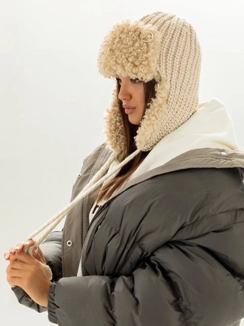 шапка ушанка вязаная зимняя женская ангора,вязаная шапка,вязаная шапка-ушанка,шапка-ушанка,ушанка вязаная