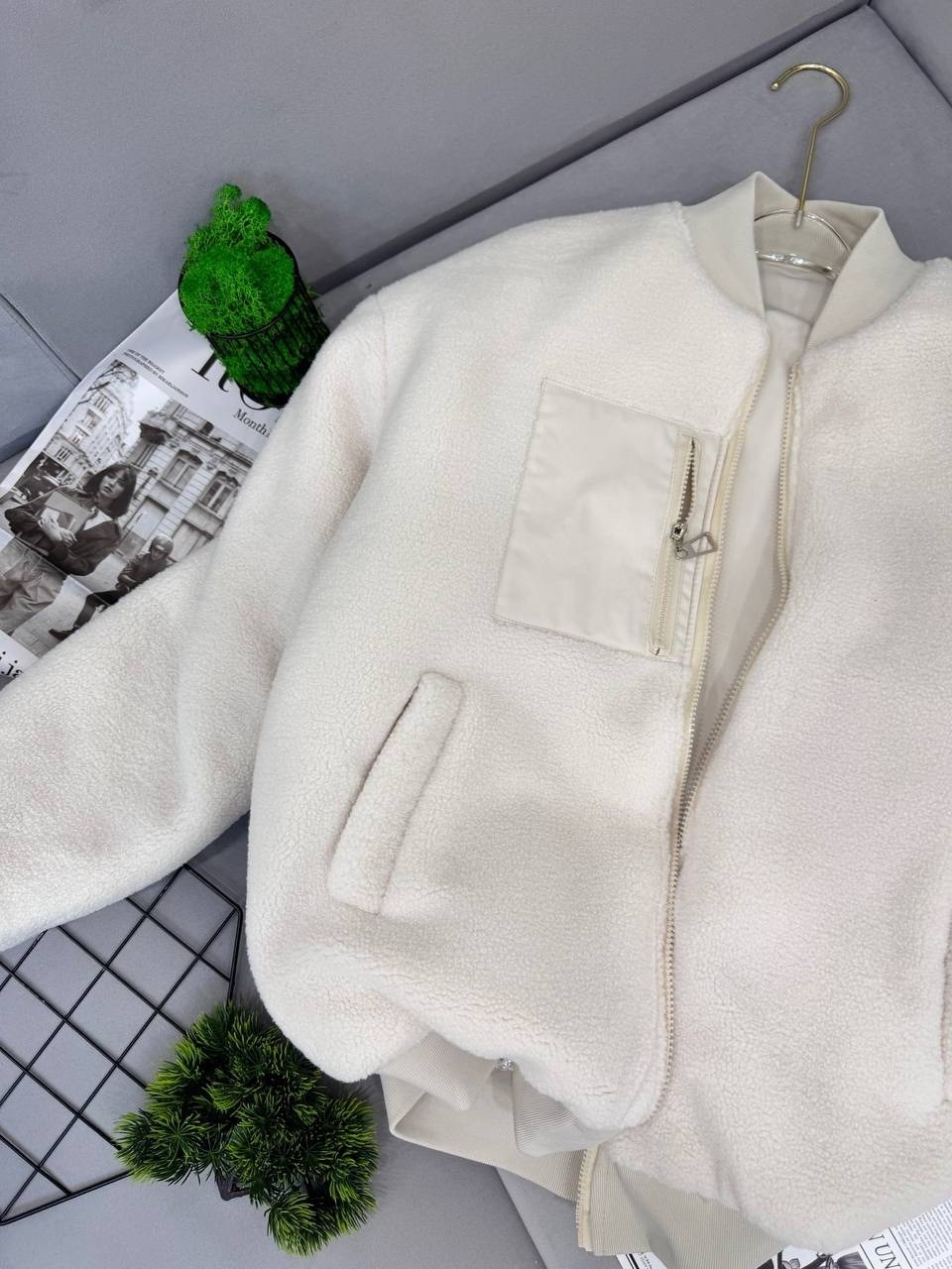 повседневная куртка,белая плюшевая куртка,плюшевая куртка,куртка из овечьей шерсти,куртка базовая