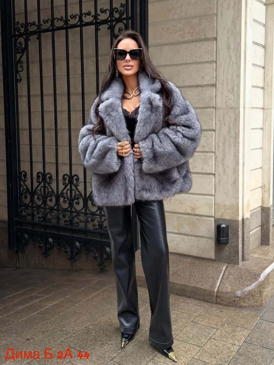 шуба короткая серая экомех yana furs,шуба искусственная,шубка,шуба,женская шуба