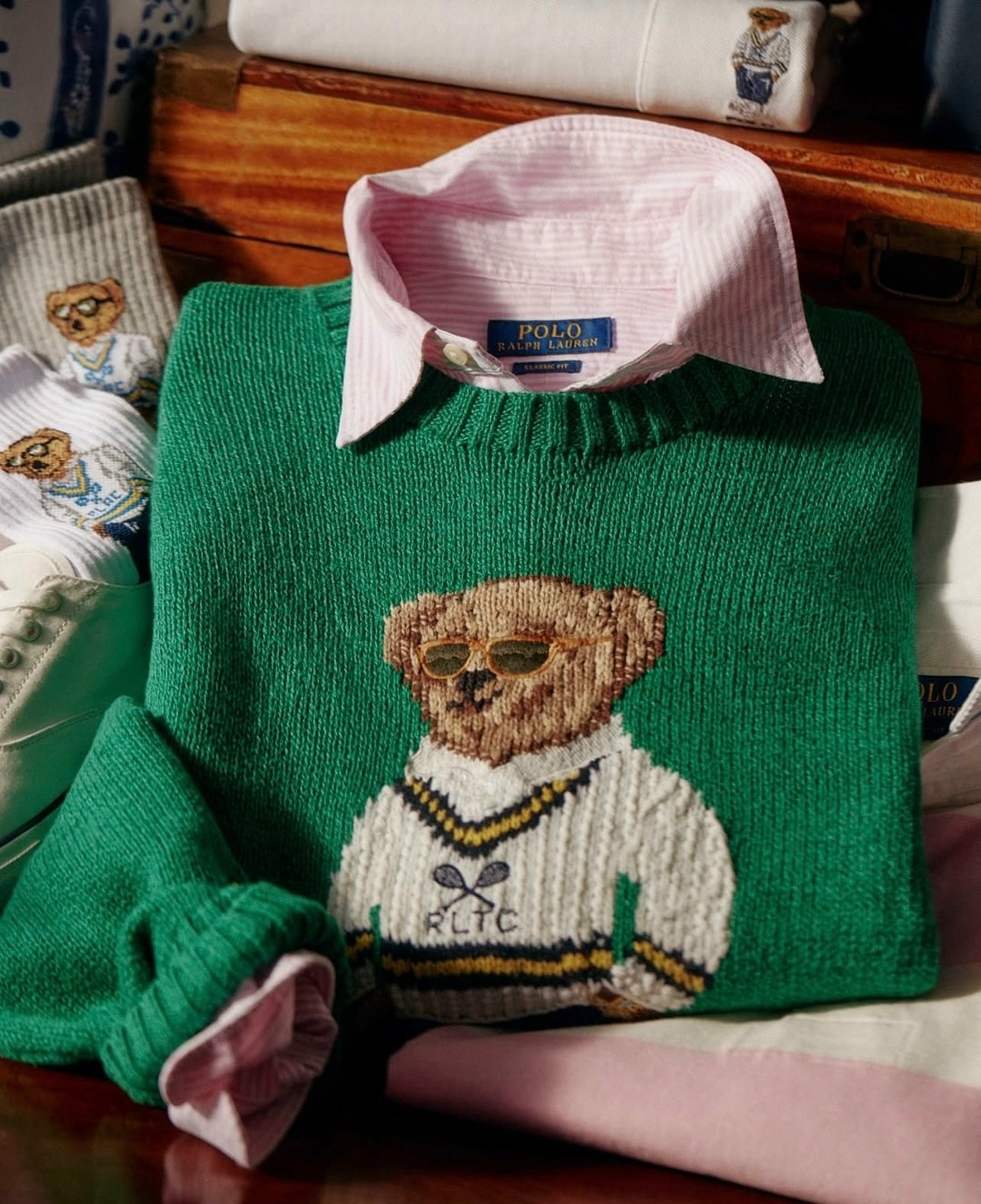 ralph lauren polo bear,polo ralph lauren свитер с принтом polo bear зеленый,polo ralph lauren polo bear sweater,polo ralph lauren green polo bear sweater,свитер ralph lauren