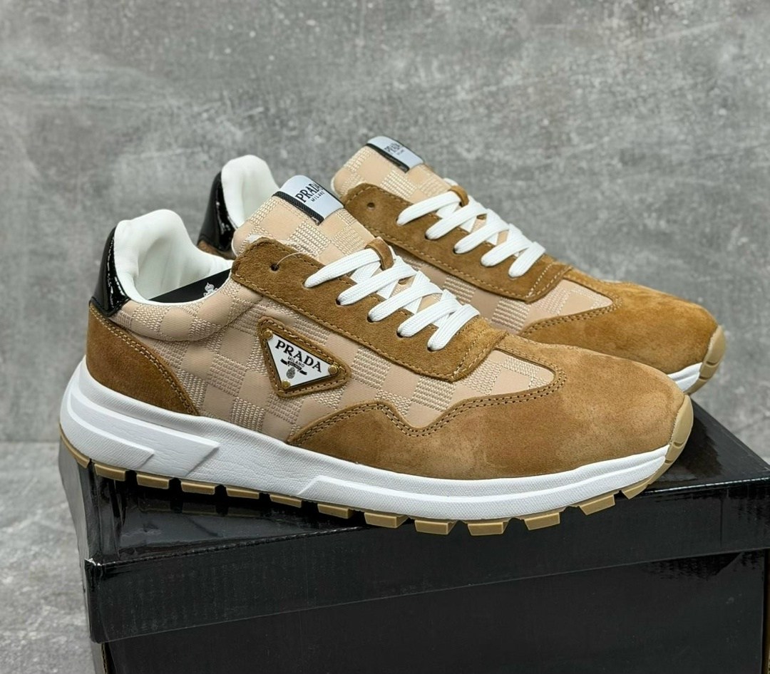 кроссовки prada,,комбинированные кроссовки prada,мужская  кроссовки,мужские кроссовки prada