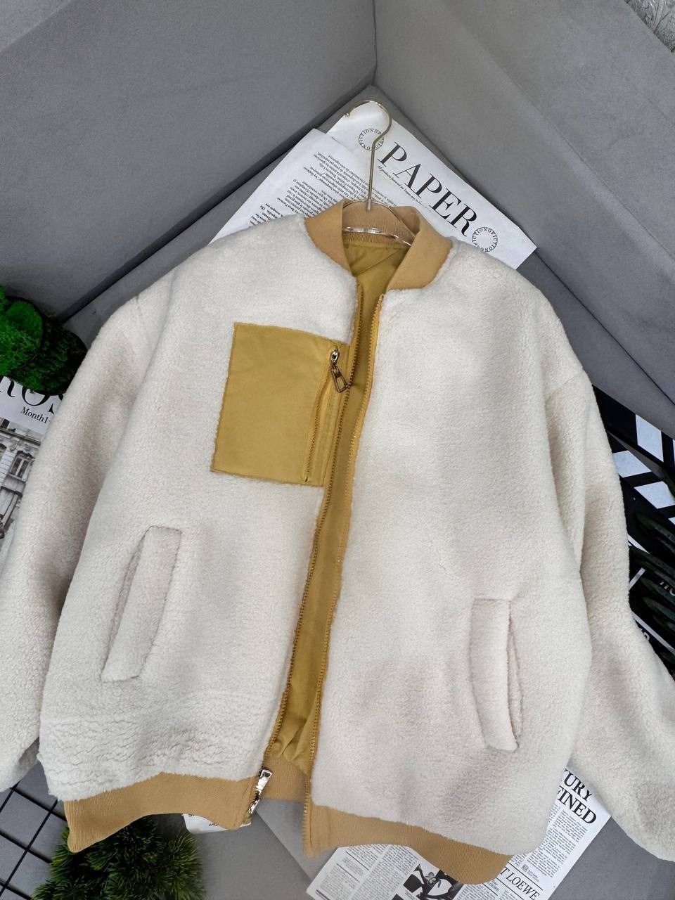 повседневная куртка,белая плюшевая куртка,плюшевая куртка,куртка из овечьей шерсти,куртка базовая