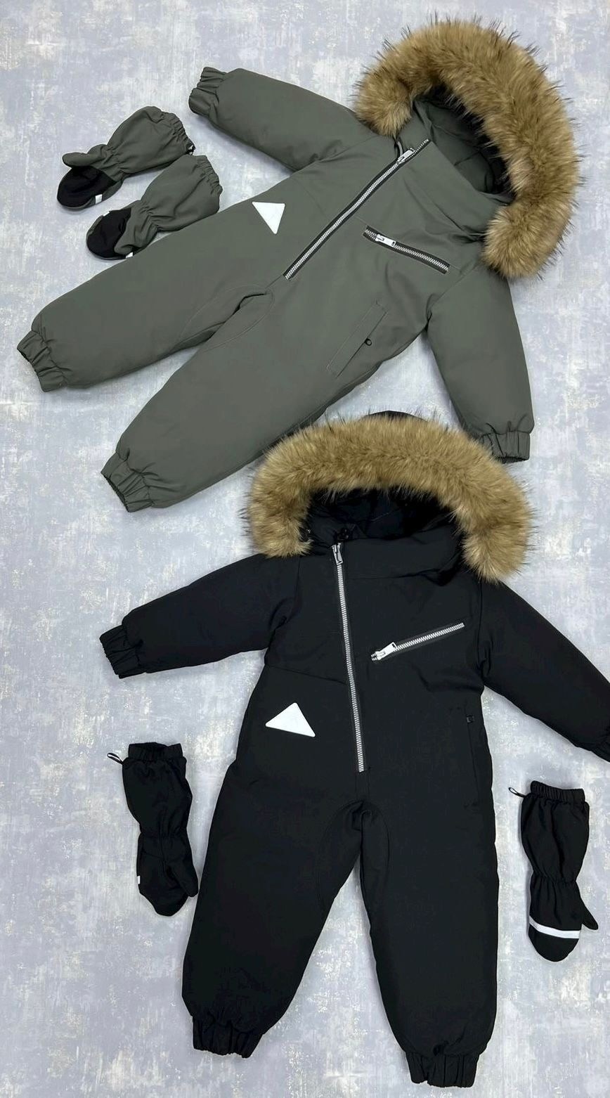 комбинезон зима 2025,комбинезон зимний для мальчика 86-110,комбинезон детский зимний 92 98,утепленный детский зимний комбинезон joyful wear цвет хаки,комбинезон зима