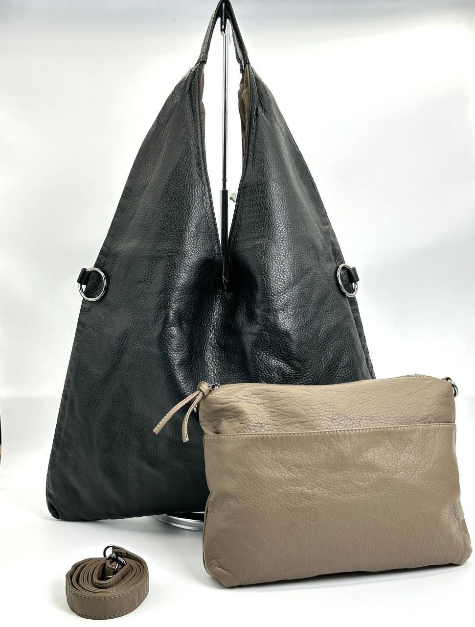 сумка хобо на плечо,комплект сумка,сумка,сумка эко,двусторонняя сумка