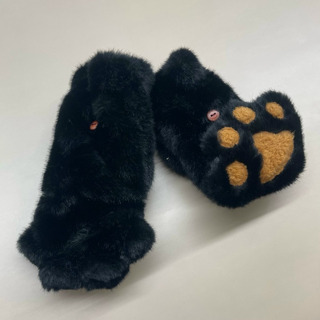 варежки женские minaku мишка 24 см бежевый,варежки подростковые minaku мишка 24 см бежевый,плюшевые варежки,плюшевая варежка,варежки митенки