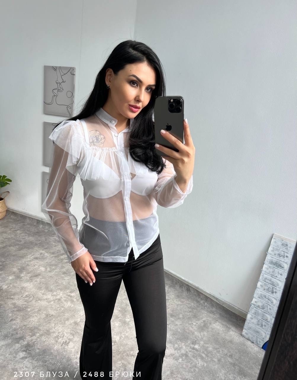 прозрачная блузка из органзы,прозрачная блузка,блузка из органзы,белая полупрозрачная рубашка из органзы,рубашка из органзы