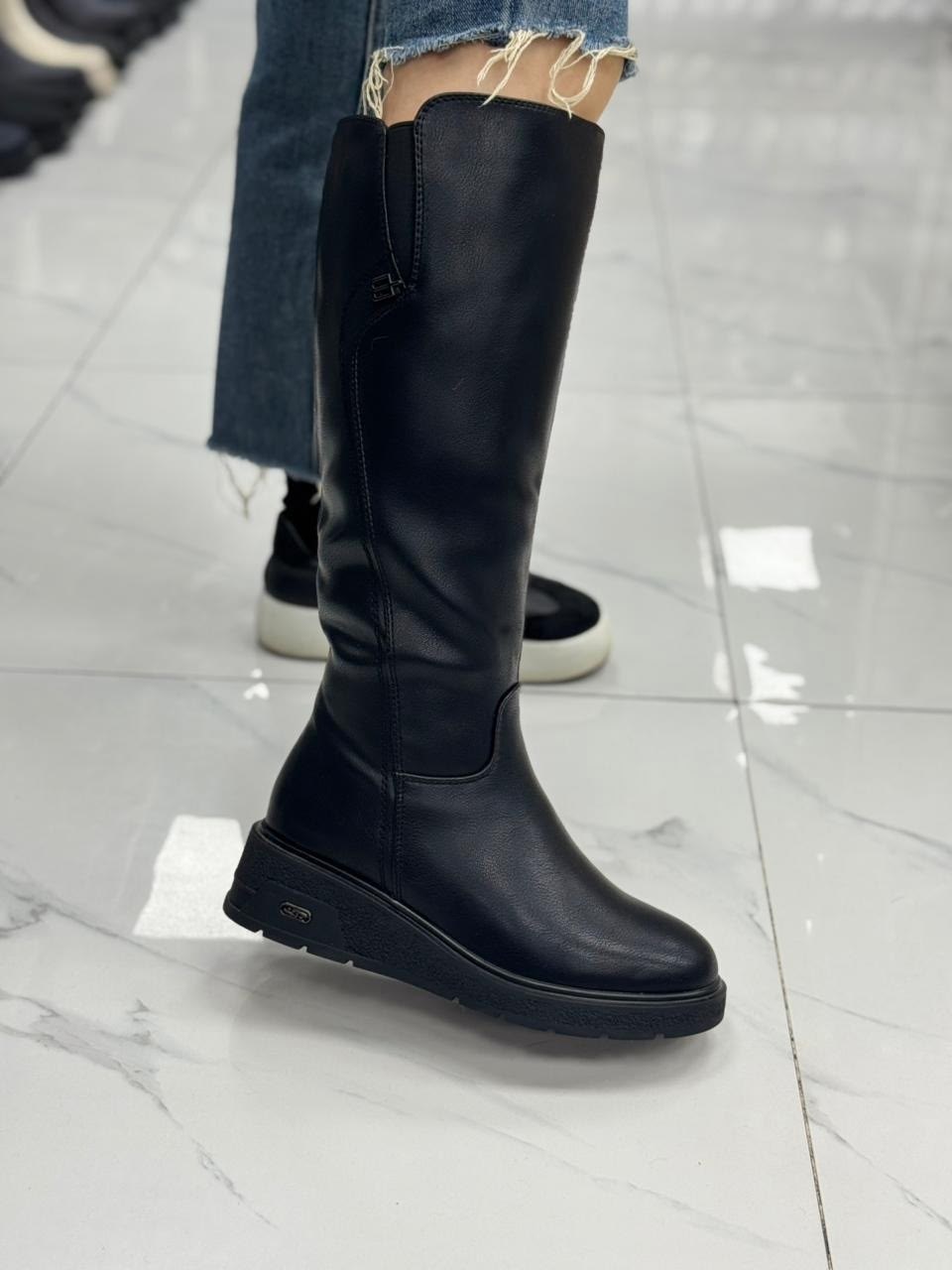 сапоги зимние женские эра,зимние сапоги женские,сапоги,сапоги женские,blossom e1-17 сапоги женские чер иск кожа