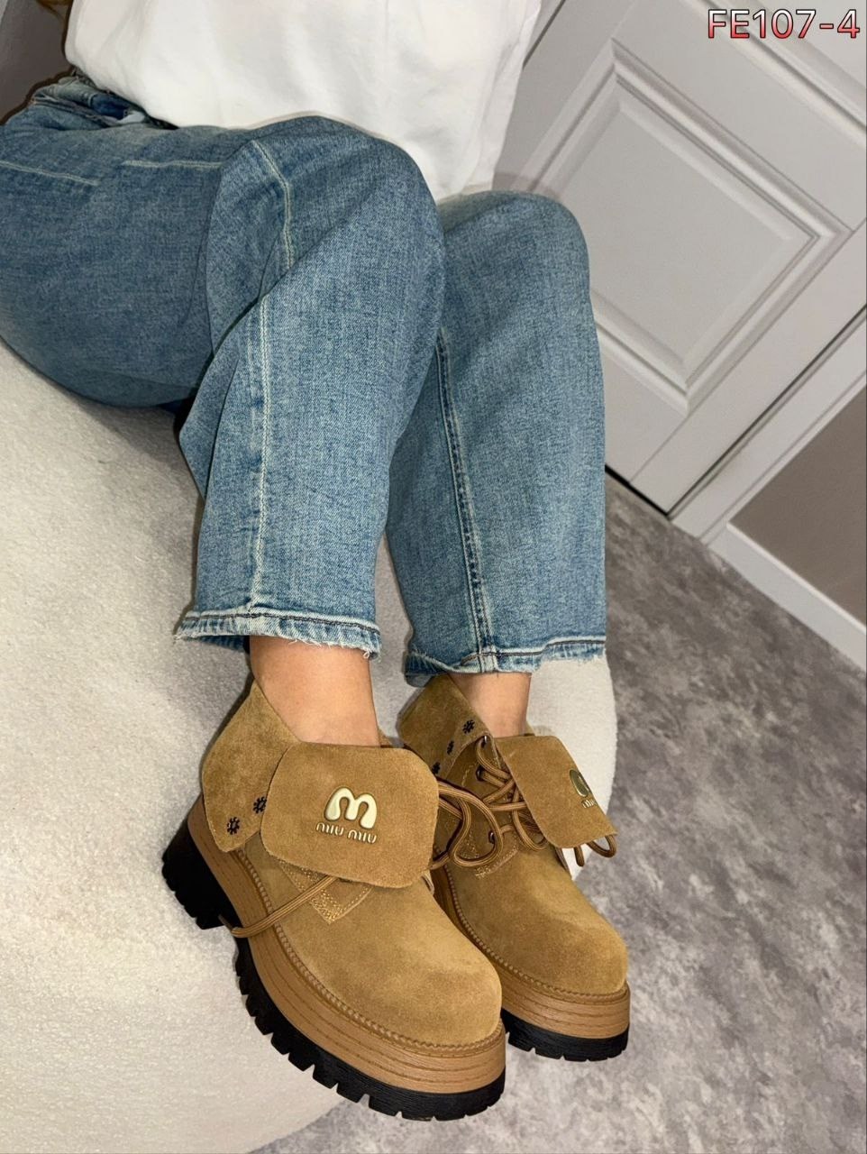 ,женские ботинки,ботинки miu miu,ботинки замшевые женские miu miu,ботинки miu miu зимние шоколадные