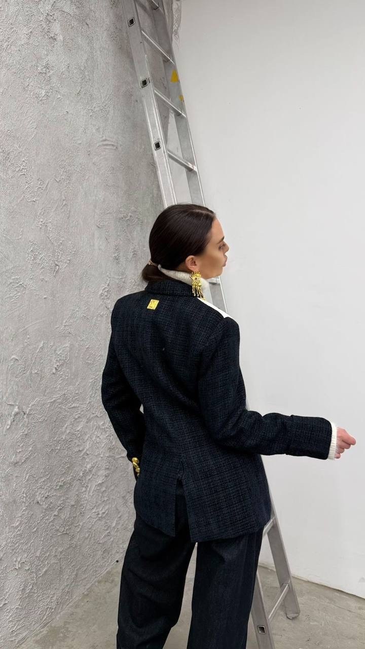 костюм женский,элегантные кардиганы,жакет,пиджак твидовый укороченный оверсайз нарядный lubvi.brand,костюм