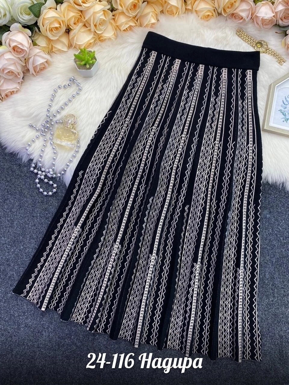 юбка средней длины,юбка с узором,женская вязаная юбка,юбка женская,юбка миди