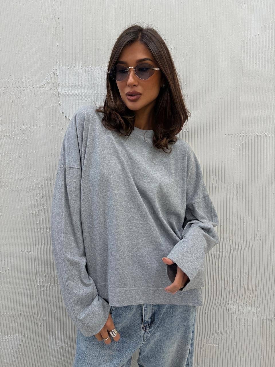 свитшот оверсайз,свитшот оверсайз однотонный,кофты оверсайз,свитшот свободного кроя,лонгслив женская оверсайз