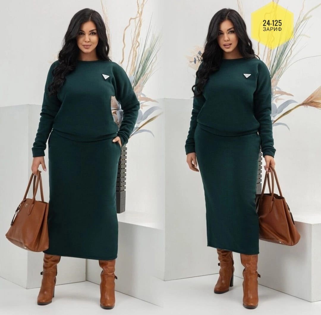 теплый трикотажный костюм с юбкой,теплое трикотажное платье,женские костюмы с юбкой,костюм с юбкой теплый,костюм юбка с кофтой