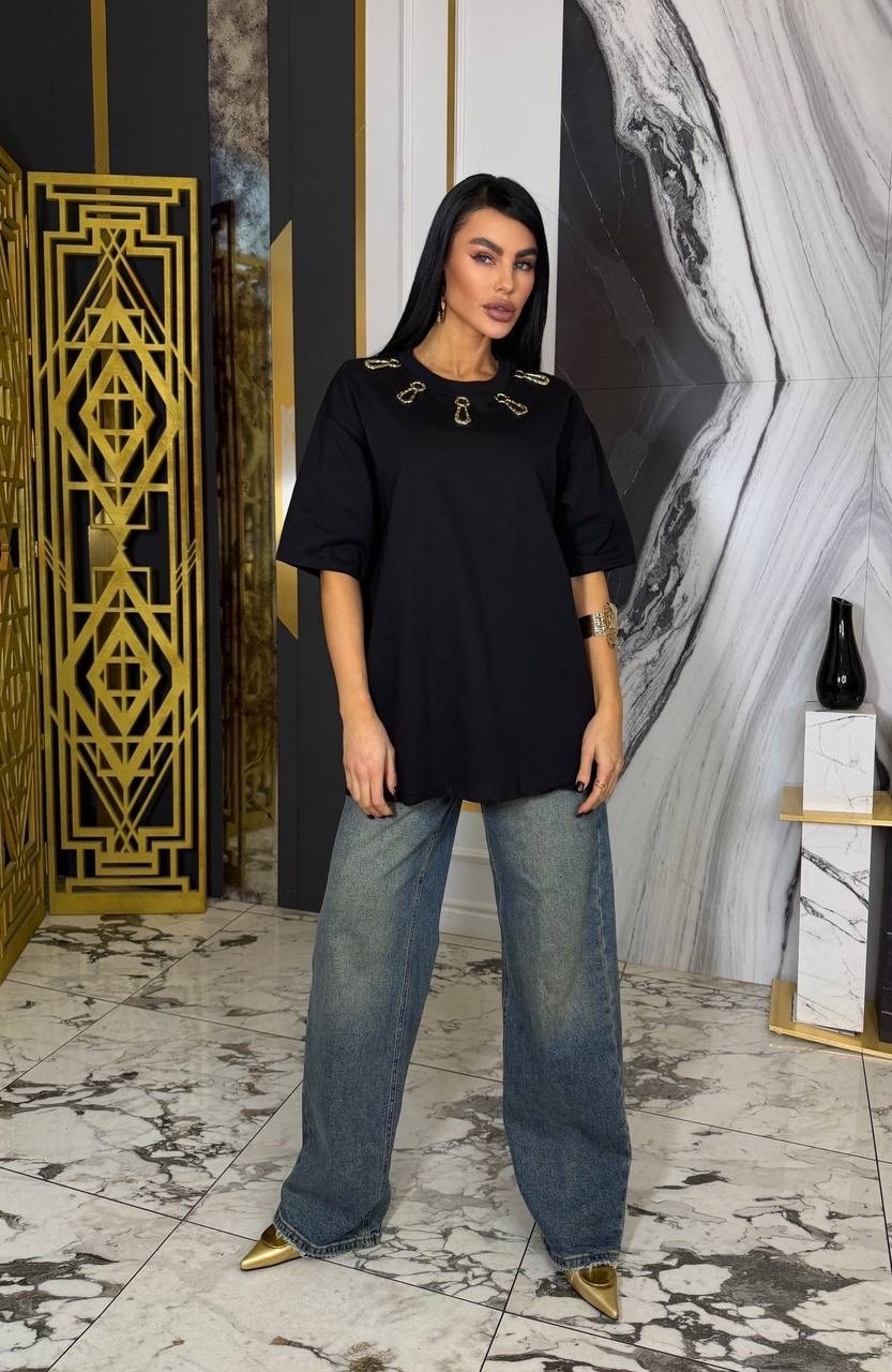 футболка оверсайз со стразам,футболка женская,футболка оверсайз женская,белая футболка оверсайз,футболка женская белая