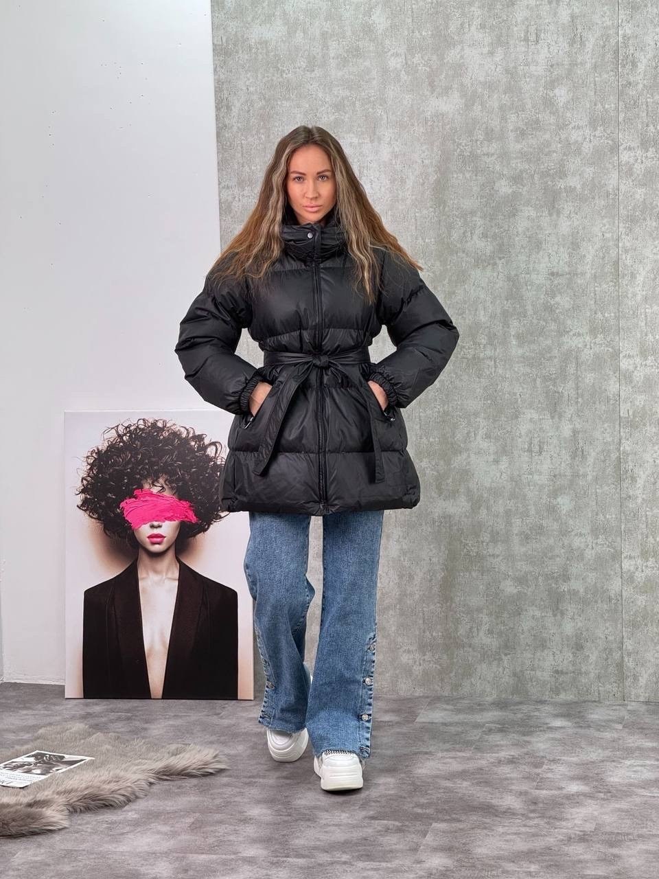 пуховик женский,куртка женская зимняя,женская куртка,куртка пуховик,куртка с поясом женская зимняя
