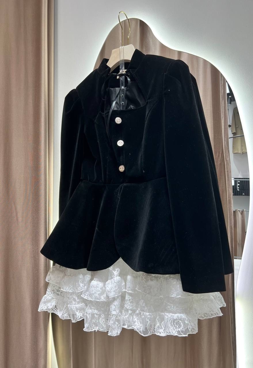 платье в стиле,костюм,жакет с баской,платье стильное,жакет из бархата